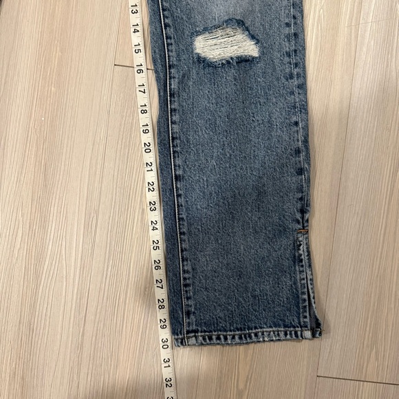 Good American Split Hem Distressed Ripped Jeans Size 2 long tall - Picture 2 of 5